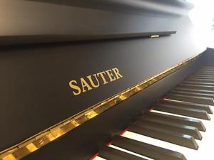 SAUTER Klavier  RENNER-Mechanik, Schwarze Neulackierung, Garantie