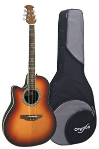 Ovation Celebrity LCC047 Left-Handed Acoustic Guitar - Honey Burst w/ Case