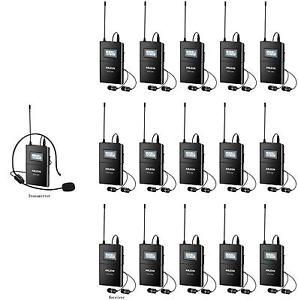 15 Person Wireless Tour Guide System For Tour Guiding,Presentations,Etc.