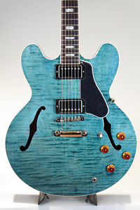 Free Shipping New Gibson Memphis ES-335 Figured / Turquoise Stain 2016 Guitar
