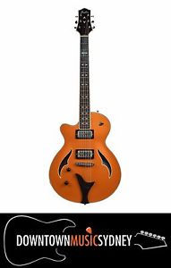 GRUHN EX 1129 Electric Guitar F Holes TV Jones Metallic Orange USA Made + Case