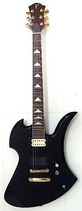 BURNY MG-100X Black hide model Mockingbird Electric guitar FERNANDES MG100X