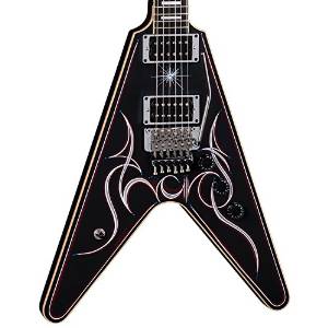 Dean USA Tracii Guns Signature V Floyd Electric Guitar, Black Satin