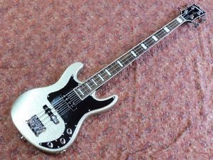 Edwards E-AK-135 SID Meiki Model Silver 2011 Used Electric Bass Guitar Japan F/S