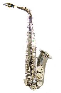 Chateau Alto Saxophone Professional Handmade Model VCH-800BSY2 Black Body Silver Key