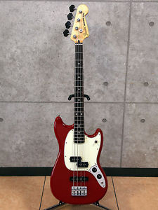 Free Shipping Used Fender Offset Series Mustang Bass PJ [Torino Red] Electric