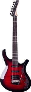 Parker Dragonfly Series DF724BCB Flame Top Electric Guitar, Black Cherry Burst
