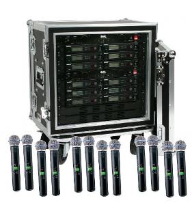 Shure SLX24/Beta58 12-Pack Wireless Handheld Microphone System