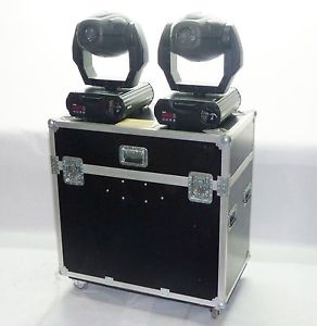 PAIR MARTIN MAC 500 MOVING STAGE THEATRE LIGHTING SPOTLIGHT FIXTURE w/ROAD CASE