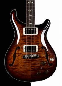 2015 PRS Hollowbody II, Flame Maple Neck, Black Gold