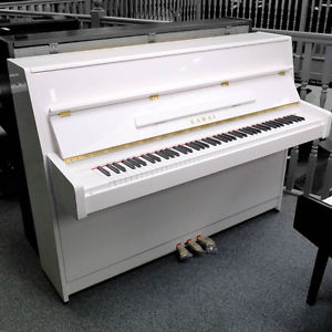 Used Kawai K15 Upright Piano  - Polished White C2015