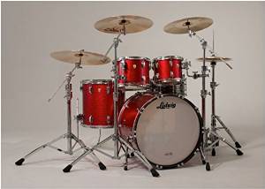 Ludwig Classic Maple 22" Shell Pack - WrapTite Red Sparkle Finish