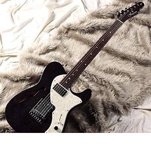 Free Shipping Freedom Custom Guitar Research Black-pepper Semi Order Model 5a-flame Maple Top (Krs)