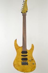 Suhr Modern Custom trans lemon yellow burl maple top Mahogany body & Neck L@@K !
