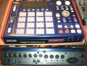 Akai MPC1000 Sampler - Blue Drum machine/Music Production/Manual and 4 GB card