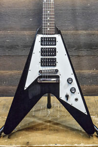 Gibson Flying V Faded 3-Pickups Worn Ebony Electric Guitar w/ Gig Bag #005780468