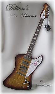 Dillion sunburst pearl Phoenix .3 hums 3 coil taps, The last of this shape!!