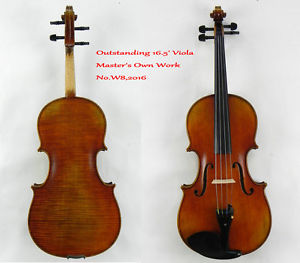Rare 16'' Viola!Outstanding Tone!1-P Flame Back!Master's Work No.W8