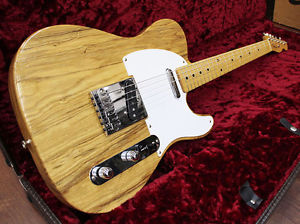 SONIX Custom Craft Guitar Telecaster Type Ash Natural Used w / Gigbag