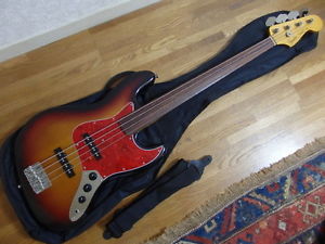 1993-94 Fender Japan N Serial JB-FL Fretless Jazz Bass JB62 w/gigbag NICE! MIJ