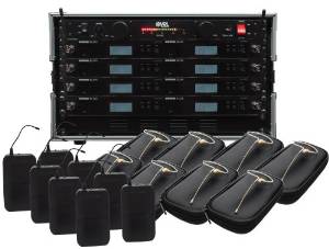 Shure BLX14R/HS-09 8 Pack Wireless EarSet Mic System with VRL Power Supply