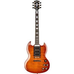 Gibson Custom 2014 SG Custom Figured Top 3-Pickup Electric Guitar Orange Tiger
