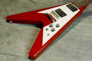 GIBSON USA Flying V 67 Cherry Used Electric Guitar Free Shipping EMS