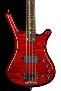 Warwick Custom Shop Corvette $$ Bass, Burgundy Red High Polish, AAAAA Flame, Fretboard LEDs