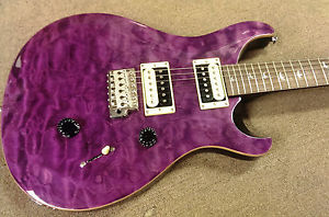 PRS SE Custom 24 30th Anniversary Amethyst Quilt Maple Top Guitar Mahogany Wild!