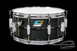 1978 Ludwig Non-Engraved Seamless Brass Shell BLACK BEAUTY Snare Drum : Vintage