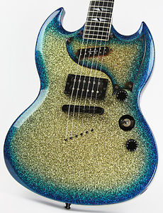 1988 Gibson SG90 Double Aqua-Sparkle Burst W/ OHSC!