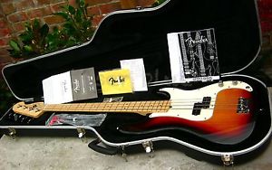 ✯NEW✯ FENDER American Standard PRECISION BASS USA✯SUNBURST✯MAPLE✯TAGS✯BEST UK ££