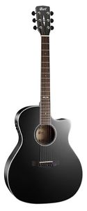 Cort Grand Regal, Solid Spruce Top, Black, Fishman PreSys EQ, GA5FBK, NEW