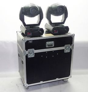 PAIR MARTIN MAC 500 MOVING STAGE THEATRE LIGHTING SPOTLIGHT FIXTURE w/ROAD CASE
