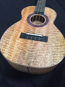 CUSTOM ANA'OLE TENOR UKULELE HAWAIIAN CURLY MANGO & MULTI DYED MAPLE