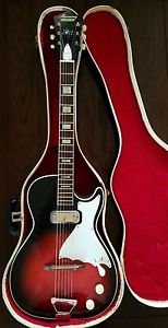 Vintage Harmony Stratotone H47 Mercury  Electric Guitar with Case USA 1960s