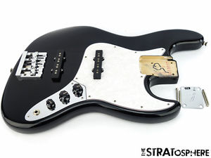 LOADED USA Fender Geddy Lee JAZZ BASS BODY Bass Parts Rush Black  SALE!