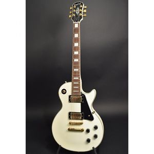 Epiphone Les Paul Custom Antique White Solid Body Used Electric Guitar Japan F/S