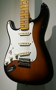 Fender USA 57 Vintage re-issue strat Sunburst electric guitar LEFTY Left hand