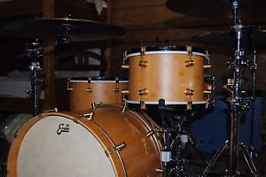 Woody Drums Custom 3-piece Shell Pack Bamboo Veneer STEEL HOOP UPGRADES