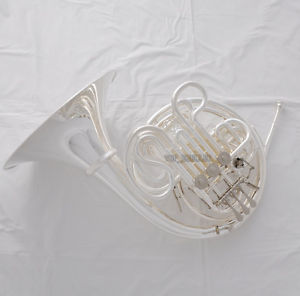Professional Silver 103 Model Double French Horn F/Bb Key Detachable Bell +Case