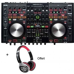 Pack DENON DJ MC6000MK2 - Contrôleur pro 4 voies + carte son + Casque Offert