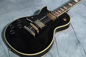 EPIPHONE Les Paul Custom Ebony Left Handed Used Guitar Free Shipping #g469