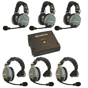 Eartec COMSTAR Football Coaching Intercom System - 6 Person Hands Free Wireless Set-Up