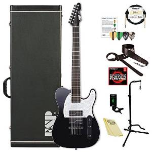 ESP ESTEFT7BBLKF Stephen Carpenter Signature 7-String TE Baritone Guitar, Black