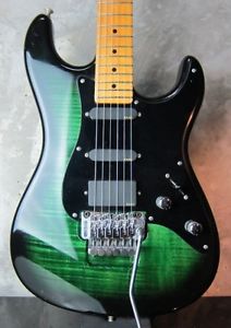 Valley Arts Custom Pro USA Green Sunburst 1P Flame Maple Electric Guitar