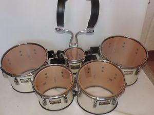 Pearl Championship Marching Band Tenors Quints Drums + New Carrier 6 10 12 13 14