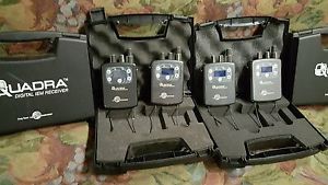4 person 4ch Lectrosonics Quadra IEM system (2 transmitters, 4 receivers)