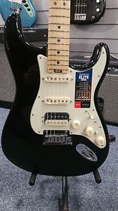 Fender American Elite HSS Shawbucker Stratocaster, Mystic Black, Maple
