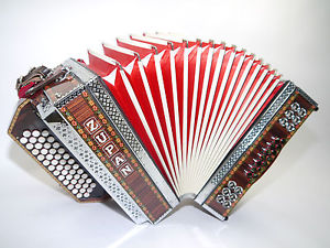 Steirische Harmonika , Zupan Alpe IV D, A-D-G-C , mit Registerschaltung